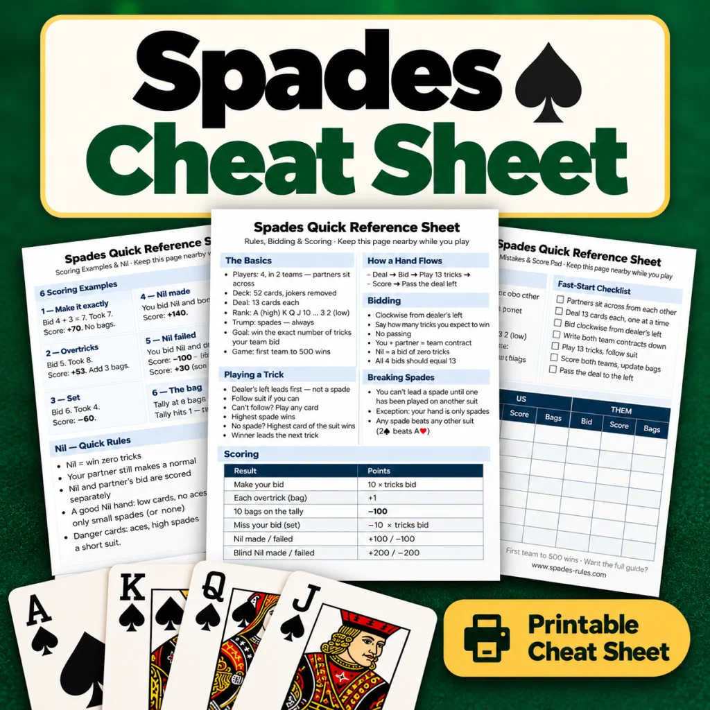 spades cheat sheet side banner